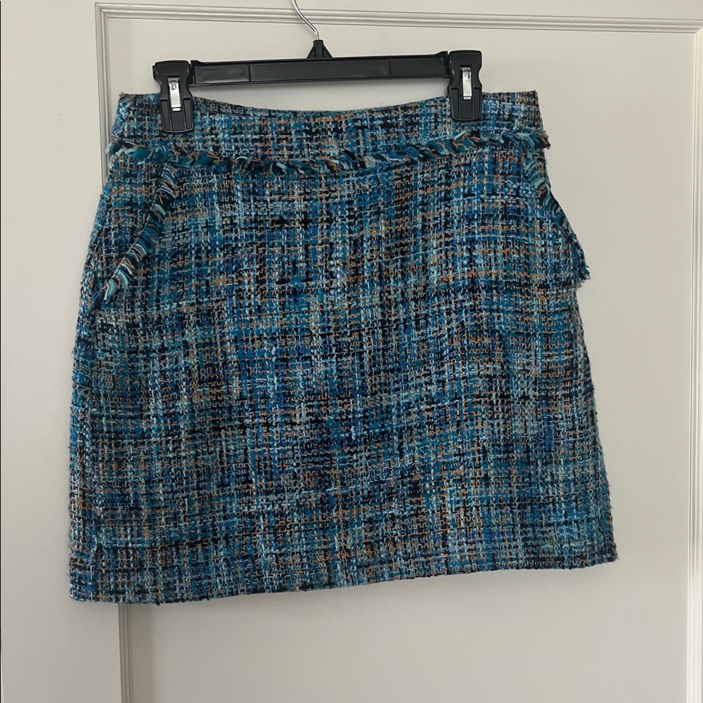 LOFT Multicolor Tweed Mini Skirt